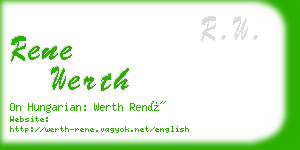 rene werth business card